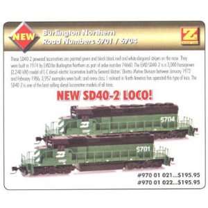   Burlington Northern SD40 2 Diesel Locomotive #6704 Toys & Games