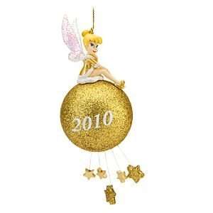    Disney 2010 Gold Glitter Tinker Bell Ornament