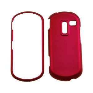Rubber Coated Plastic Phone Cover Case Rose Pink For Samsung Restore 