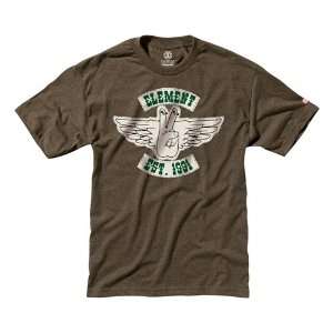  Element T Shirt Peace Gang   Brown   Large Sports 