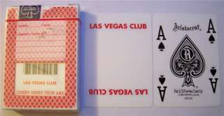 LAS VEGAS CLUB NEW IN BOX CASINO CARDS RED DECK POKER  