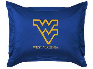 WEST VIRGINIA WVU Comforter Sham Bdskt Pillowcase Set  