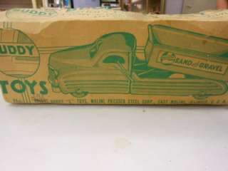 1940,S BUDDY L NO 3312 SAND AND GRAVEL TRUCK WITH ORIGINAL BOX NICE 