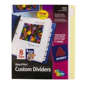  Avery Color Laser Direct Print Custom Dividers Office 