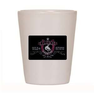  Shot Glass White of Cowgirl Country Wild and Untamed 