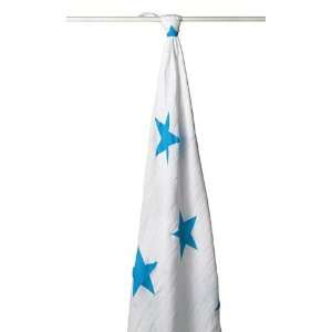 Aden & Anais Single Brilliant Blue Stars Swaddle Blanket