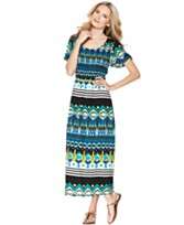   short sleeve printed scoopneck maxi reg $ 59 00 sale $ 46 99 compare