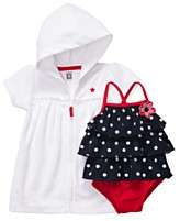 Carters Baby Swimwear Set, Baby Girls Swimsuit and Cover Up
