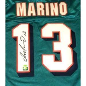  Dan Marino Autographed/Hand Signed Miami Dolphins Aqua 