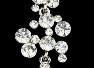 Clear Crystal Chandelier Bridal & Prom Earrings  