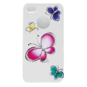  Gogo Handpainted Cute Butterly Slim Fit Case for iPhone 4 