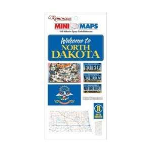  Mini Maps Epoxy Embll. 10/Pkg North Dakota (3 Pack 