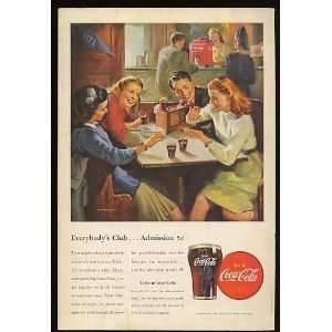    1947 Coke Coca Cola Everybodys Club Print Ad