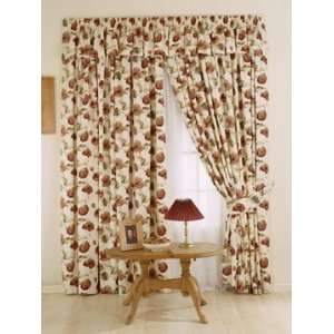   Made Floral Cotton Curtains with Pencil Pleat Tape Top