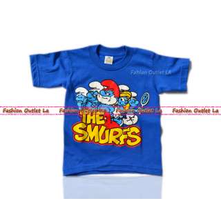 Kids Funny T Shirt The Smurfs Family All Sizes   