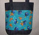 new med tote bag handmade w finding nemo fabric expedited