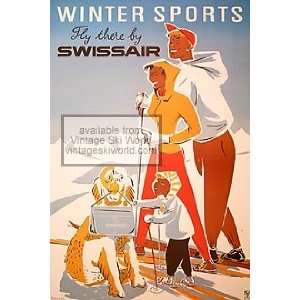  Swissair Winter Sports Poster