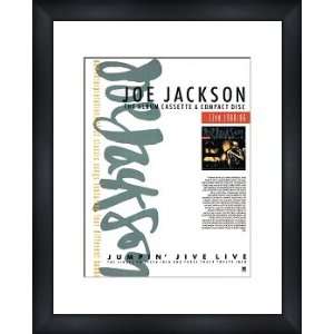 JOE JACKSON Live 1980 1986   Custom Framed Original Ad   Framed Music 