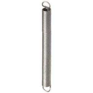 Music Wire Extension Spring, Steel, Inch, 0.063 OD, 0.009 Wire Size 