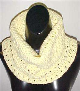 Hand Crochet Yellow Neck Warmer One Size New  
