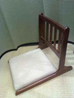 Japanese Floor Wooden Folding Zaisu Chair  