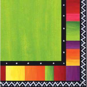 Fiesta Mexican Party STRIPES PAPER DINNER NAPKINS  