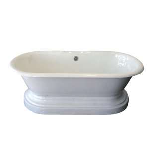  Barclay 67 1/2 x 31 Soakers White Oval Clawfoot Tub 