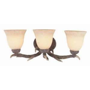  Three Light Deer Antler Wall Sconce Size H9.00 X W22.00 
