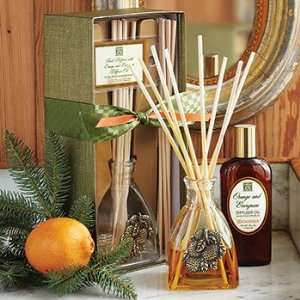  Orange & Evergreen Reed Diffuser Set with Christmas 