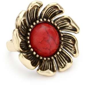  Bronzed by Barse Blooms Floral Adjustable Ring Jewelry