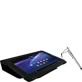 Ultra Slim Leather Case & Stylus for Toshiba Thrive Tablet Black