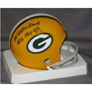  Willie Wood Autographed Packers Mini Helmet w/HOF Sports 