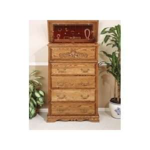  Bebe Furniture Country Heirloom 5 Drawer Safe Top Chest 