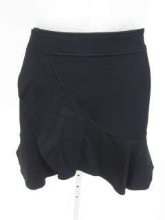 BALENCIAGA Black Ruffle Mini Asymmetrical Skirt Sz 42  
