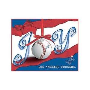  LOS ANGELES DODGERS 7 by 10 Team Logo CHRISTMAS 
