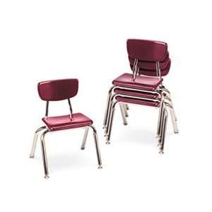  3000 Series Classroom Chairs, 12 Seat Height, Wine, 4 