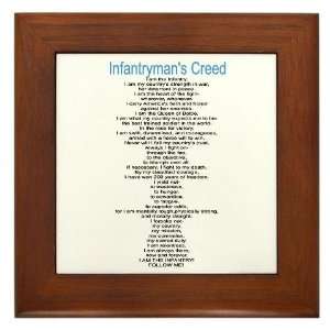  Infantrymans Creed Military Framed Tile by  