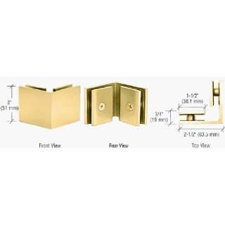 CRL Gold Plated Square Style 90 Degree Glass to Glass 