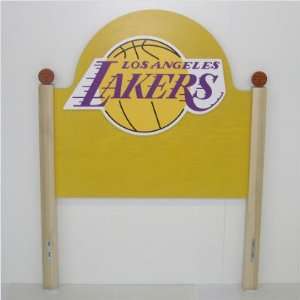  Los Angeles Lakers Headboard Size Twin, Finish Natural 