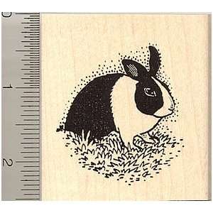  Dutch Rabbit Rubber Stamp   Wood Mounted