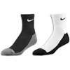 Nike 2PK Elite Essentials BB HI QTR Sock   Mens   Black / White