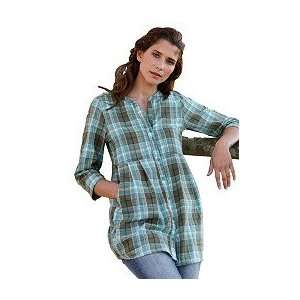 flair, this plaid pocket tunic looks great 7 days a week, day or night 