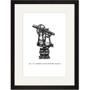   Framed/Matted Print 17x23, No. 5 1/2 Engineers and Surveyors Transit