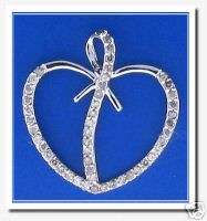 Carat Diamond Heart Pendant 10K White Gold, NEW  
