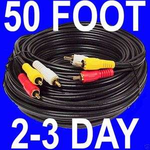 50 ft RCA Gold Audio Video Cable 3 RCA to 3 RCA A/V  