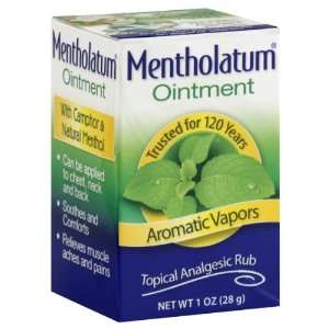  Mentholatum Ointment, Topical Analgesic Rub, 1 oz. Health 
