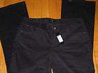 TALBOTS 14 NAVY BLUE brushed cotton PANTS Boot cut nwt $69.50