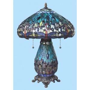  Chintaly Imports Tiffany Lamp in Antique Brass