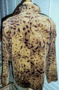 Ellen Tracy Leopard Print Chic 3/4 Length Jacket Elegent Size 4  