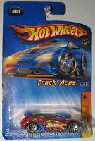 HOT WHEELS TRACK ACES TRAK TUNE SCALE 1/64 1 OF 10 #61 RED COLLECTIBLE 